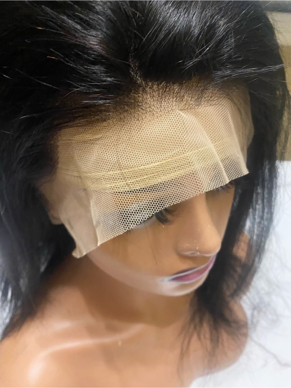 Black Lace Front Human Hair Wig with Natural Hairline